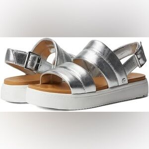 New UGG Zayne Metallic Slingback Sandal